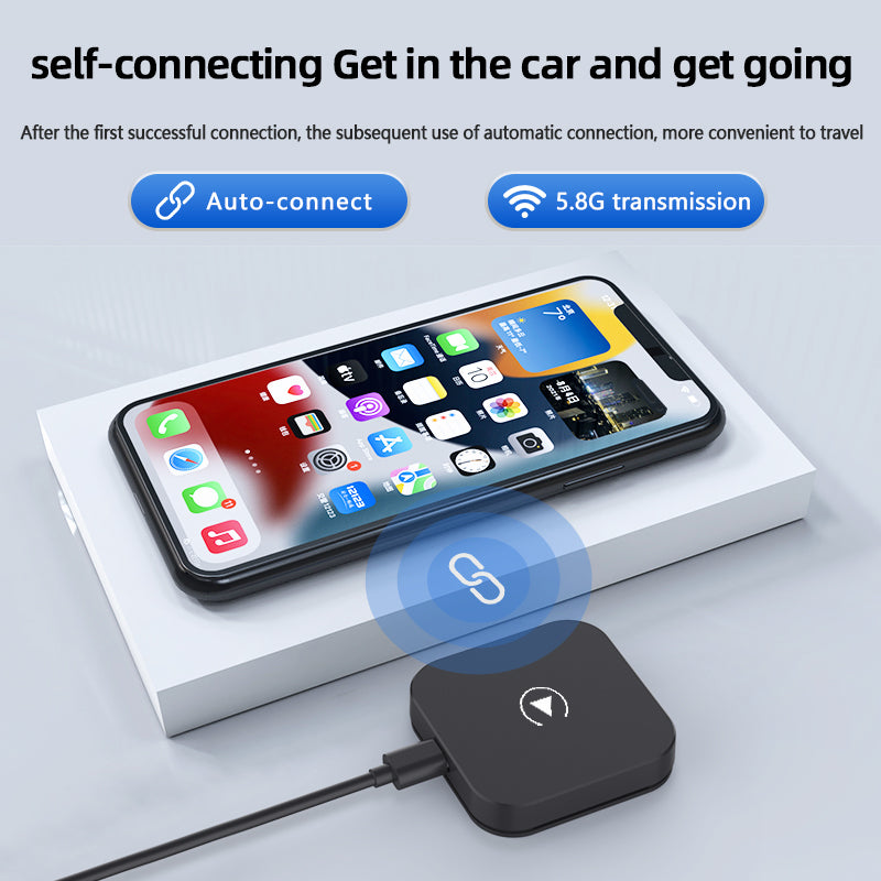 Wireless CarPlay Adapter 2024 for Apple CarPlay, Easy to Upgrade Wired CarPlay to Wireless, Instant Connectivity, Super Mini Car Play Dongle for iPhone, Fit for Cars with Built-in CarPlay